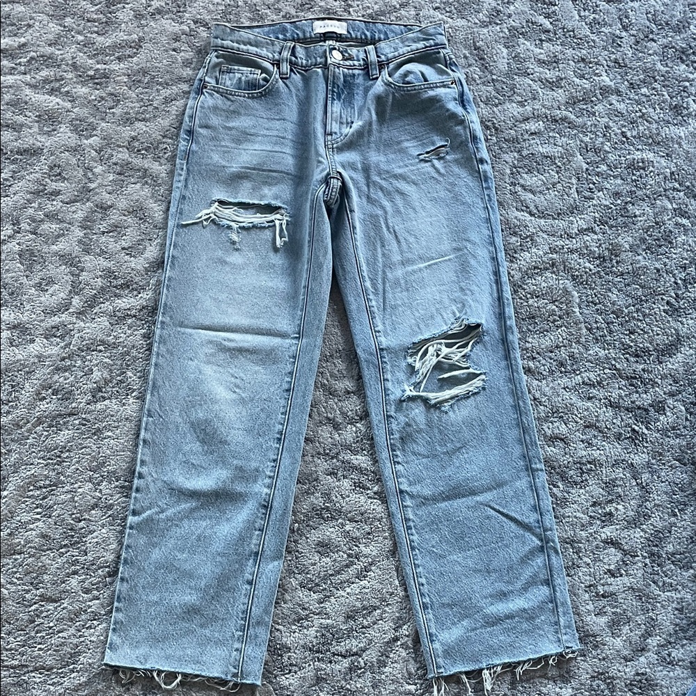 PacSun Light Blue Distressed 90s Straight Leg Jeans